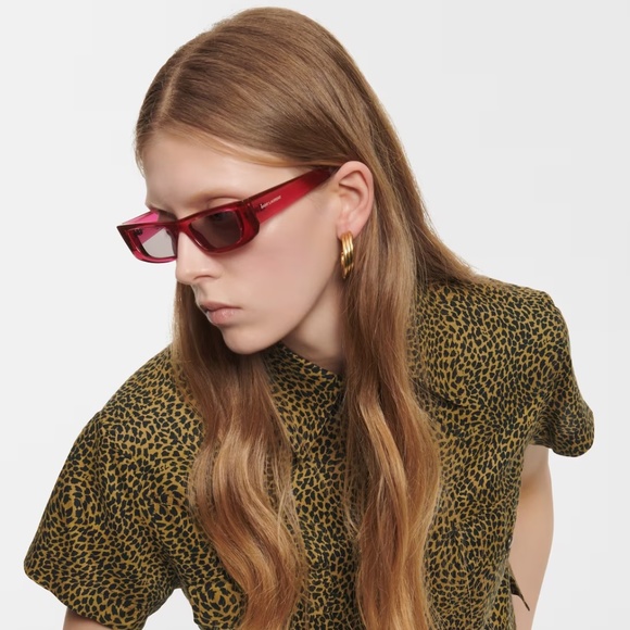 NEW SL553 003 SAINT LAURENT PINK VIOLET UNISEX SL 553 SAINT LAURENT SUNGLASSES - Picture 1 of 11